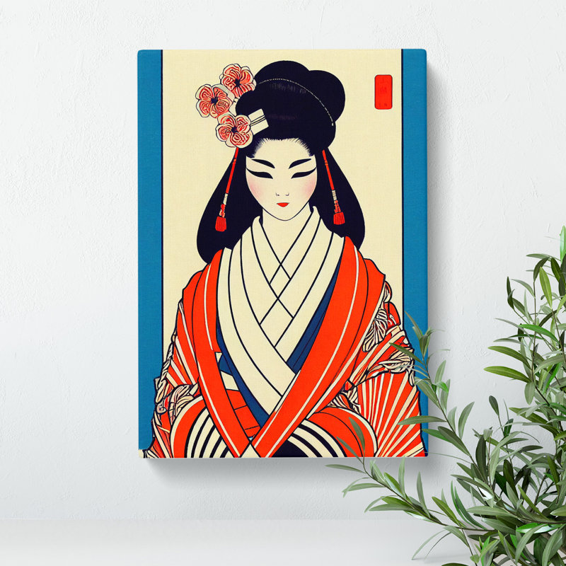 Formal Geisha - Wrapped Canvas, 50cm H x 35cm W x 3cm D