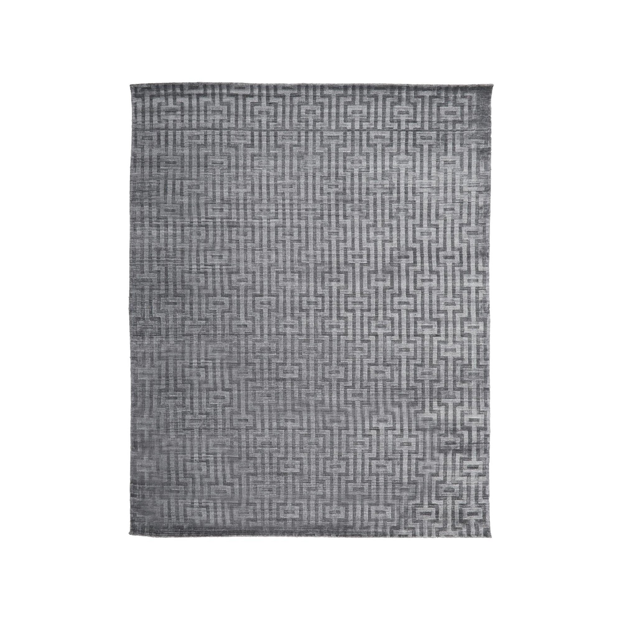 Marcia Handmade Viscose Gray Rug, Rectangle 2' x 3'