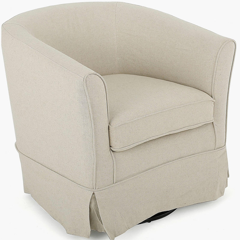 Chaise pivotante avec housse amovible, Naturel
