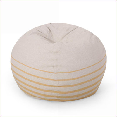 3 Foot Halloween Spiderweb Bean Bag Chair for Adults | Black White | Round
