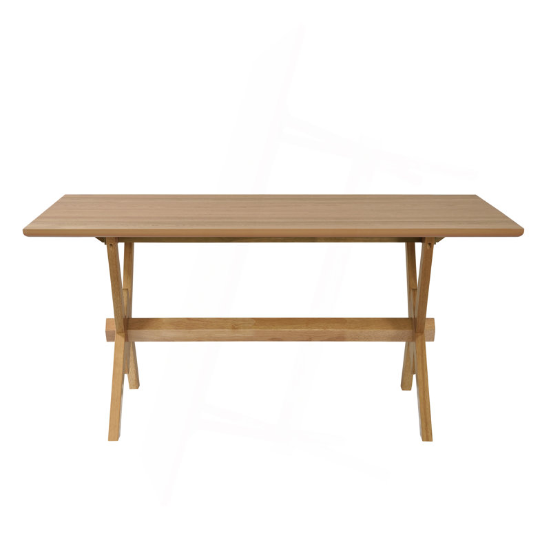 63" Double V Dining Table, Natural