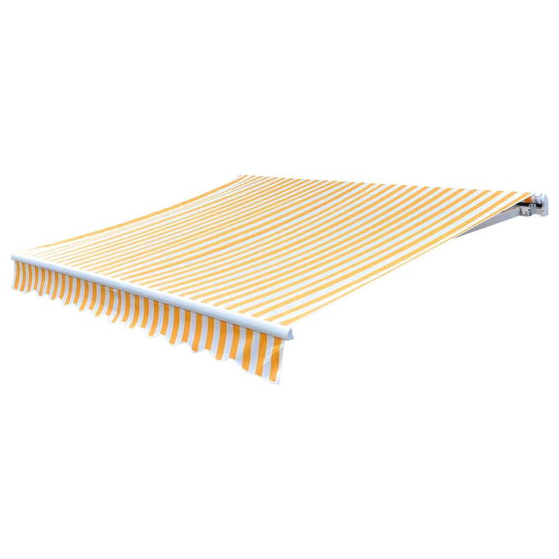 Awning Top Sunshade Canvas, Orange/White, 3m W x  4.8m D