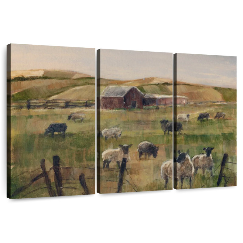 Alvord Moutons qui paissent I, H 42 po x l 65 po
