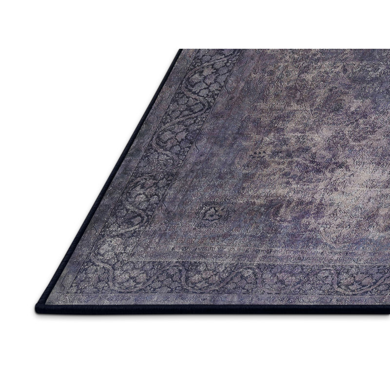 Tapis traditionnel gris anthracite / beige Antin, Rectangle 5 pi x 7 pi