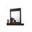 37" Painted Rectangle Dresser Mirror Wall Mounted With Frame