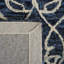 Tapis bleu marine / ivoire Jardin 601-1007719001