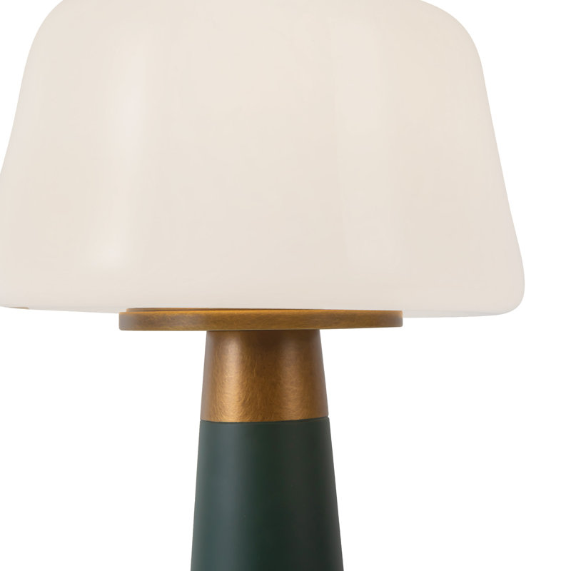 Clemence 11-in Red dimmable LED Table Lamp, Green