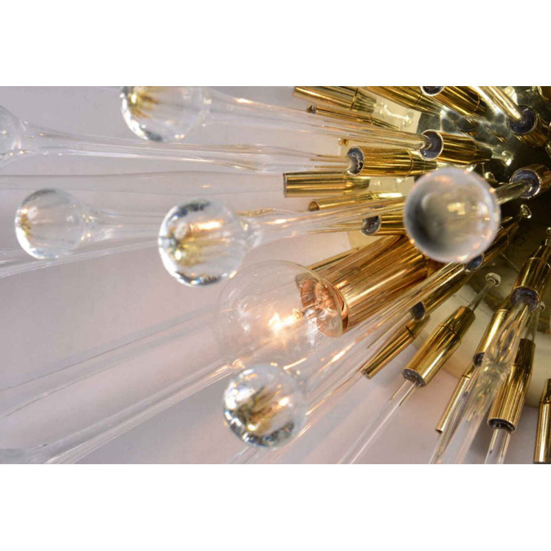 9 - Light Chandelier, Polish Bronze, 60" H x 24" W x 24" D
