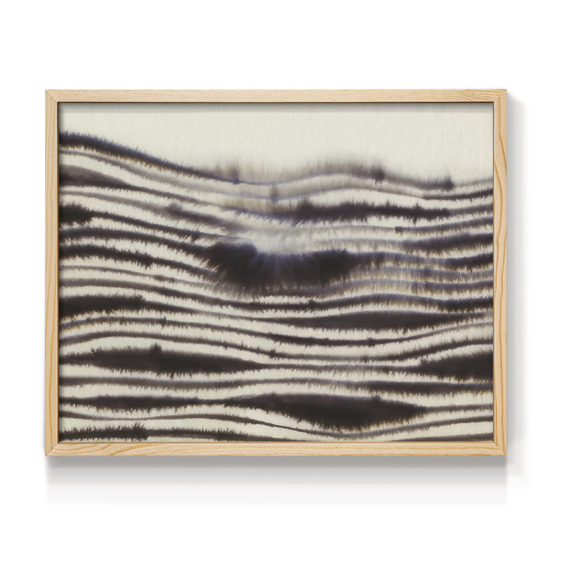 Resounding Waves I -Framed Print - Restickable, Natural, 16" H x 20" W