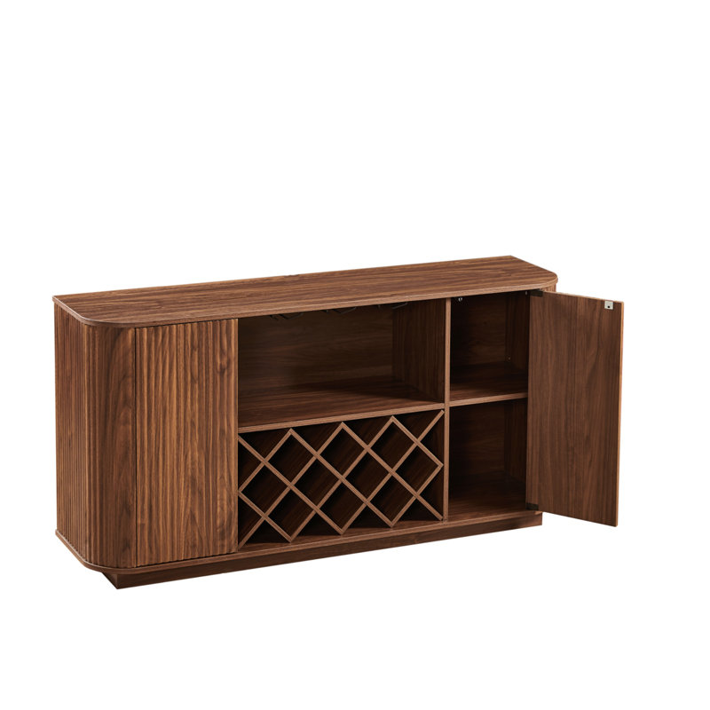 Buffet 58 pouces Curve, Noyer