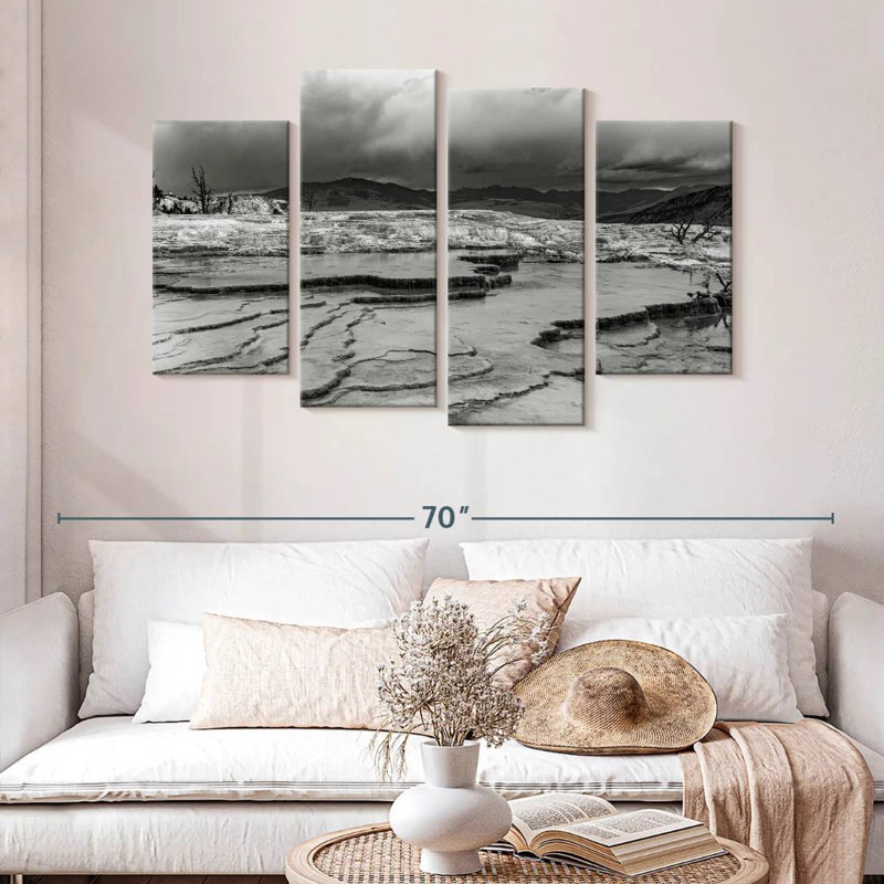 Alvord paysage rocheux monochrome, H 32 po x l 52 po
