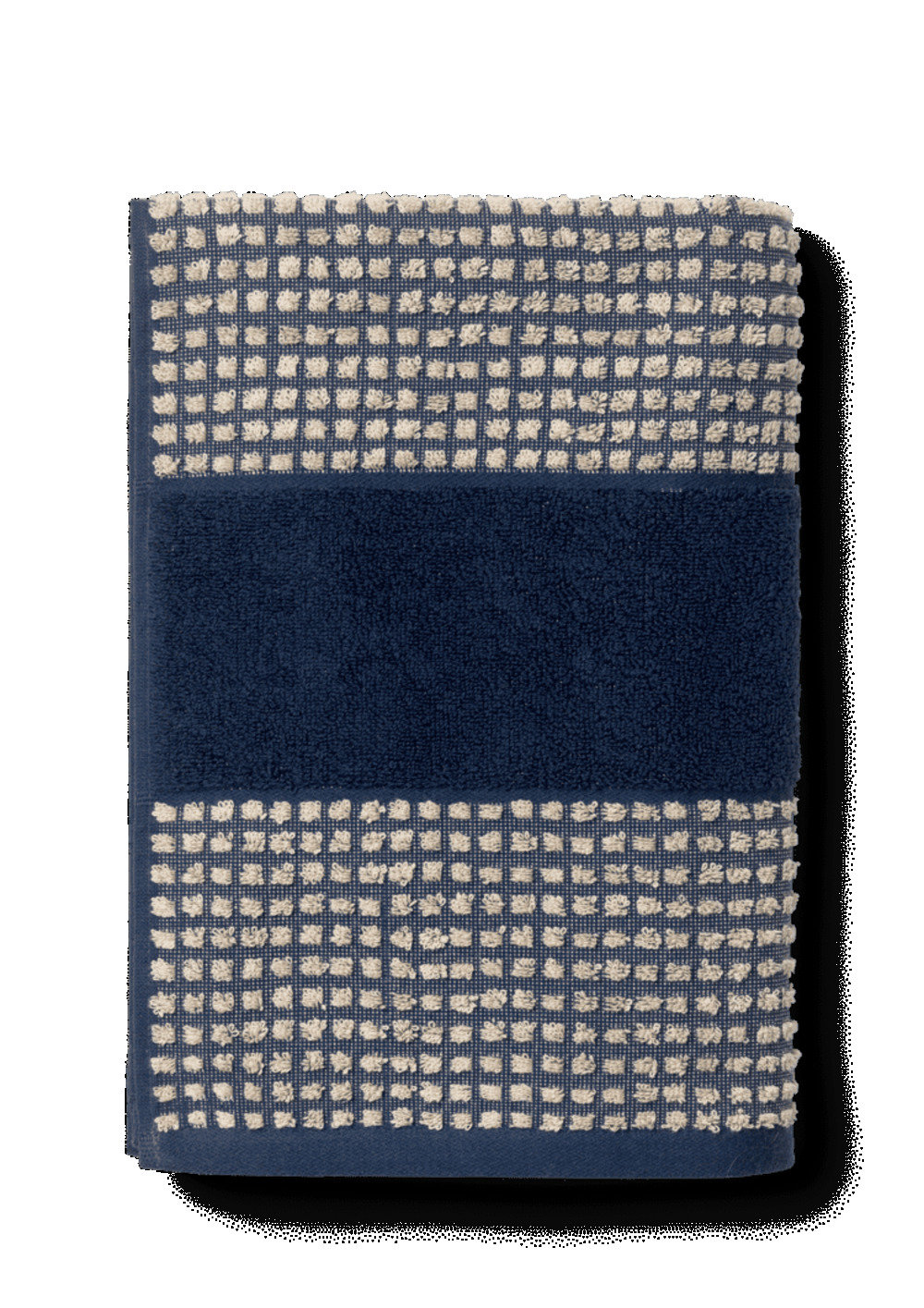 Reinetta Check Cotton Bath Towel, Blue/Sand