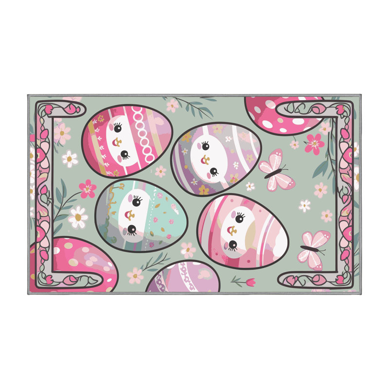 Le tapis des Fêtes de Pâques Printemps Aisle®, Rectangulaire 3 pi x 5 pi