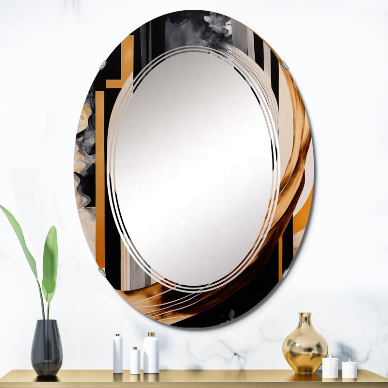 Gold Touch Art Deco I - Miroir mural moderne, 36 po x 24 po