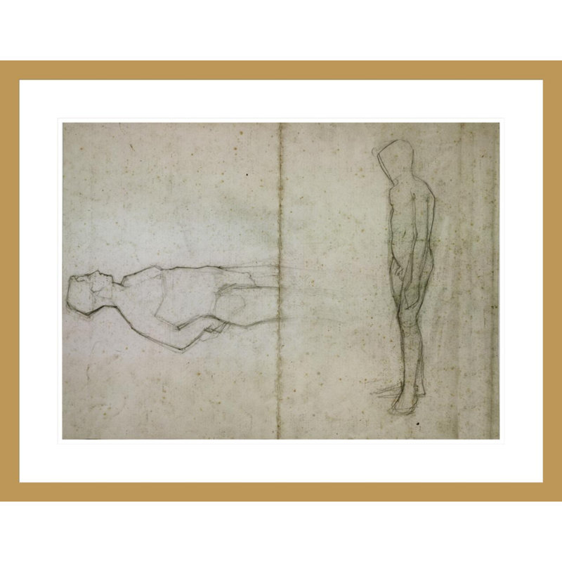 «Young Nude» par Amedeo Modigliani - Estampe numérique encadrée, H 22,64 po x l 29,5 po