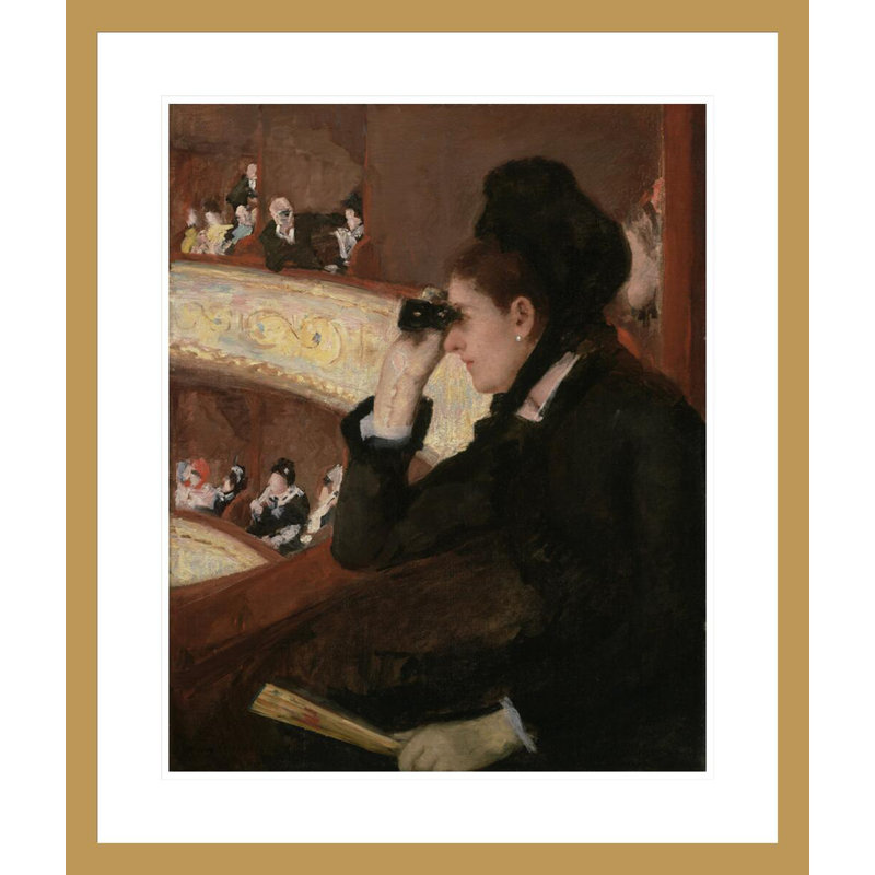 «In the Loge» par Mary Cassatt, impression giclée sur cadre, H 27,63 po x l 23,5 po
