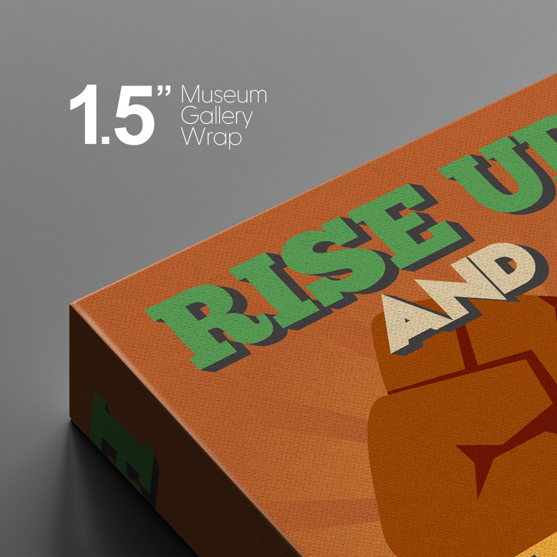 Inspirational Textual Word " Rise Up And Attack The Day With Enthusiasm ", 18" H x 12" W x 1.5" D