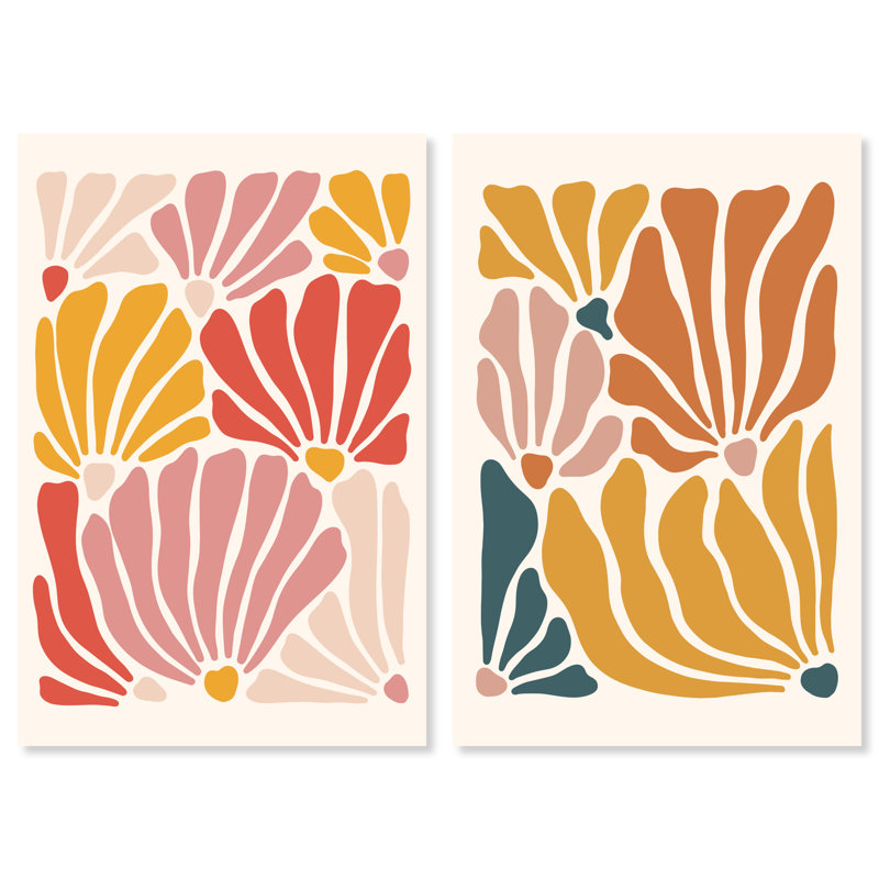 «Vibrant Floral Abstract», ensemble de décorations murales Studio sur toile par Art Remedy, 30 x 45, 45"H x 30"W