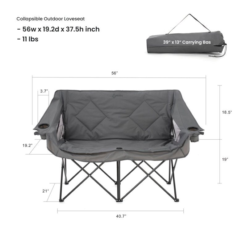 Folding Camping Chair, Gray