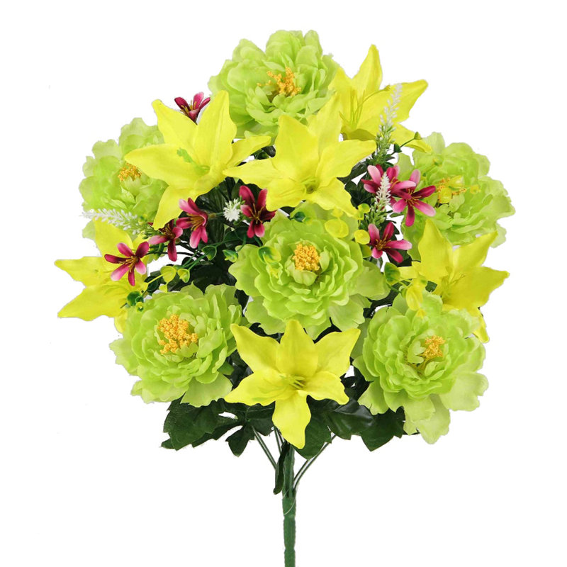 Fleurs printanières artificielles et buisson mélangé - Tiges pour la maison, le mariage, le restaurant et l'arrangement de décoration de bureau, 7788CD7699EF447BB976B138DD1B590F