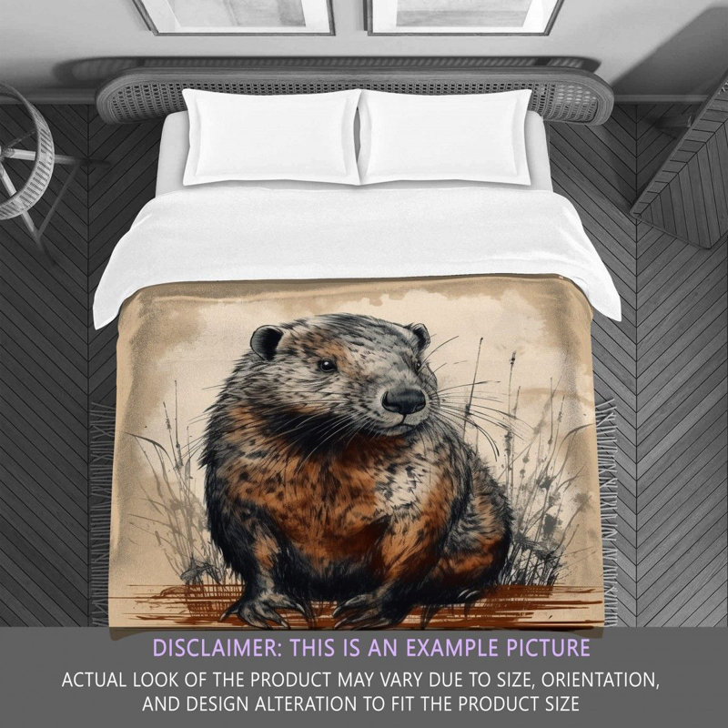 Beaver Wildlife Polyester Comforter, King Comforter