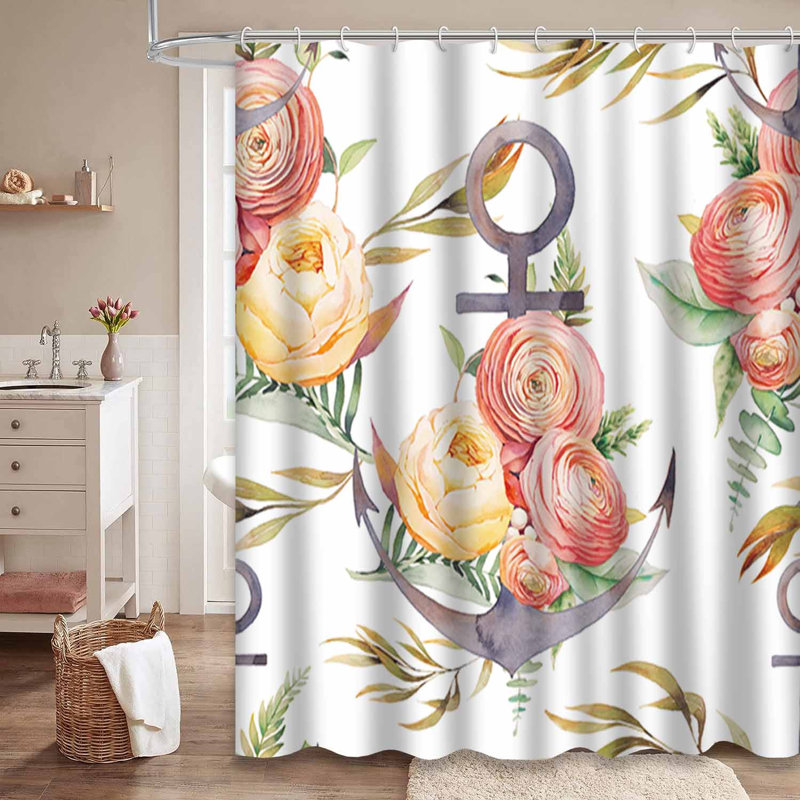 Bouquets de fleurs aquarelle avec 12 crochets, L 72 po x l 72 po