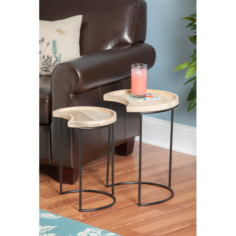 Ensemble de 2 tables de bout