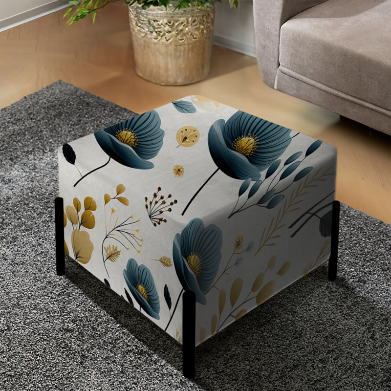 Toktam - Repose-pieds carré floral