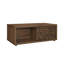 Table basse avec porte coulissante en noyer moderne 39,4 po Adonia