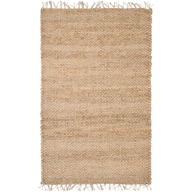 Borrero Natural Fiber Hand Woven Jute Solid Color Rug