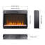 Foyer électrique encastrable 23 po, radiateur ultra mince avec cristal et flamme réaliste, télécommande avec minuterie, protection contre la surchauffe, avec éclairage latéral