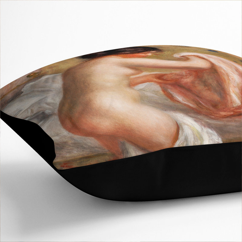 Rising Square Throw Cushion, Black, 40cm H x 40cm W x 15cm D