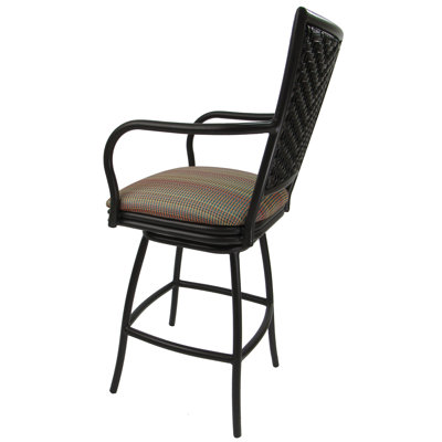 Cutlip Metal Outdoor 35 " H Patio Stool with Cushion