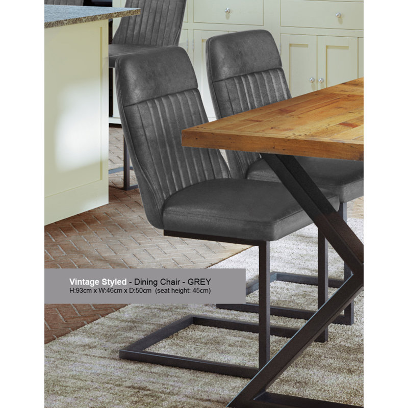 Photina PU Leather Upholstered Dining Chair, Grey