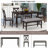 6-Piece Kitchen Dining Table Set Wooden Rectangular Dining Table-248804819