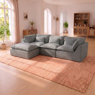 102.3" Oversized Modular Sectional Sofa with Deep Seat and Slow-Release Foam