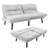 Isaul 68'' Upholstered Biscuit Back Convertible Sofa-158671443