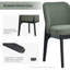 Ensemble de 4 chaises de salle à manger rembourrées en polyester de 19,5 po de hauteur avec pieds en bois massif noir-923740-923742