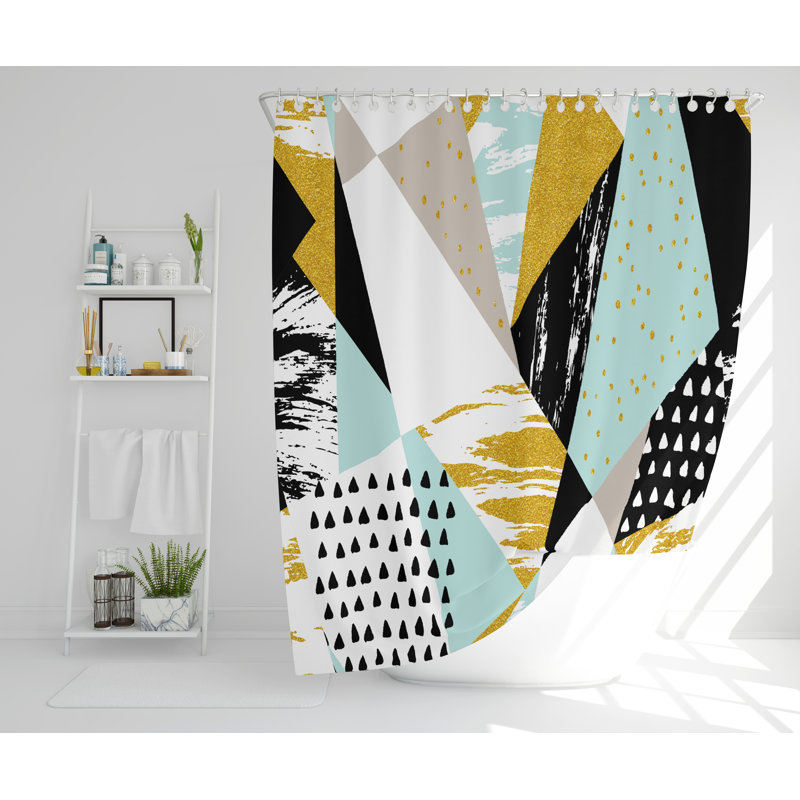 Beckett Polyester Shower Curtain Set, 168cm H x 168cm W