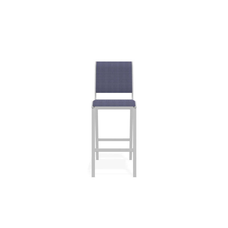 Tabouret de comptoir d'extérieur 26 po Aruba II, Blanc, Turquoise, 29.5"