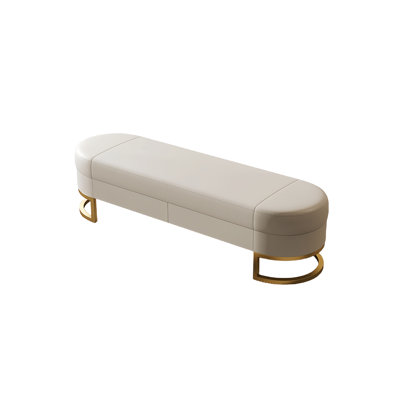 Lilliemai Leather Match Upholstered Storage Bench by Everly Quinn
