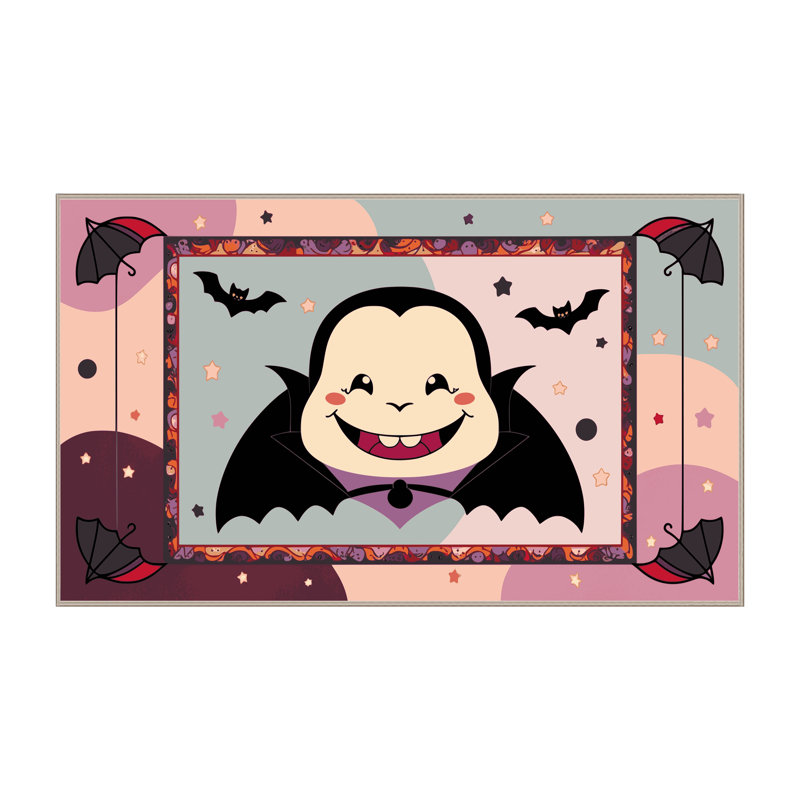 Tapis de vacances d'Halloween The Holiday Aisle®, Rectangulaire 2 pi x 3 pi