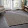 Dainty Diamond Black/Ivory Handwoven Cotton Rug