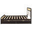 lit plateforme pour grand lit double avec lit gigogne et espace de rangement supplémentaire