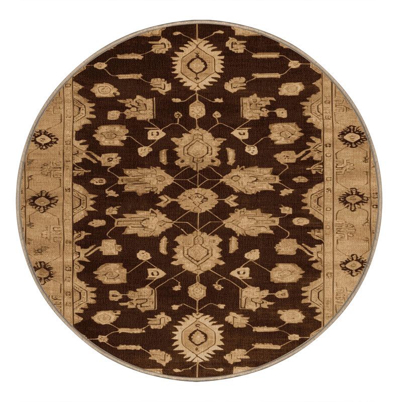 Tapis brun lavable à la machine, Rectangle 7 pi x 10 pi