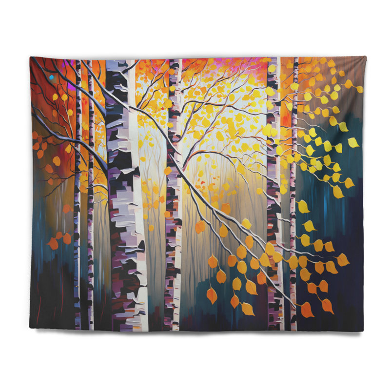 Tapisserie en polyester avec boules d'automne Forest I, H 32 po x l 39 po
