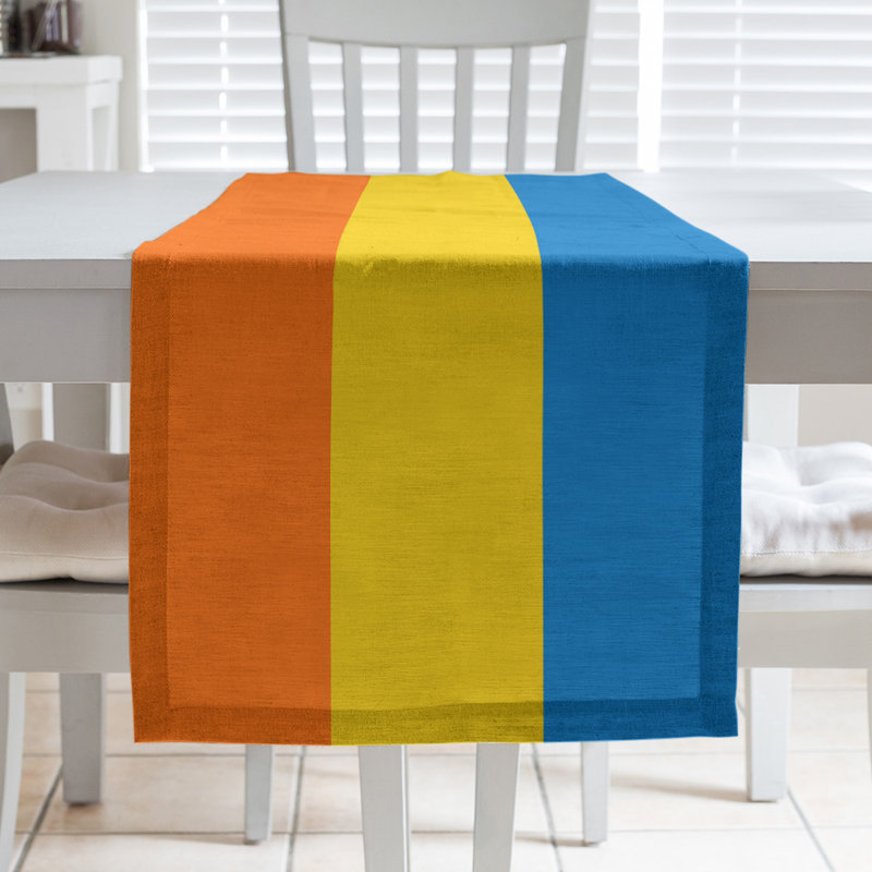 Seattle Table Runner – Durable, Fade-Resistant, and Machine Washable in Team-Inspired Colors, Miami, 90" x 16"