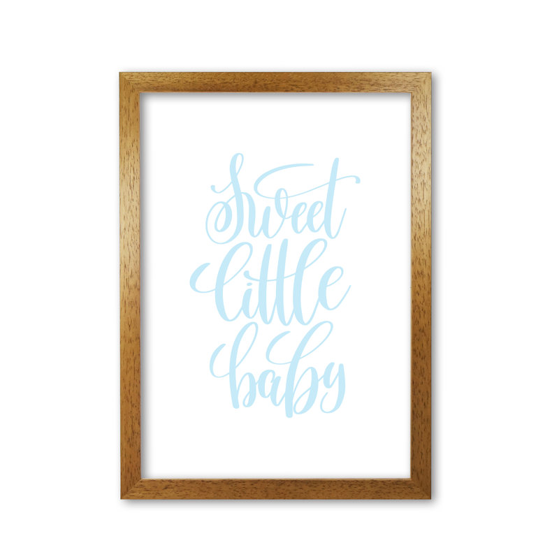 Sweet Little Baby - Print, Honey Oak Frame, 30 cm H x 21 cm W x 5 cm D