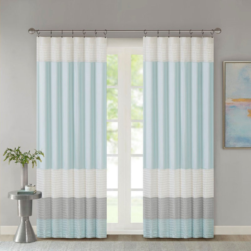 Polyoni Pintuck Curtain Panel(Only 1 Pc Panel)