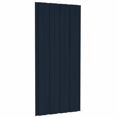 vidaXL Roof Panel 12 pcs Anthracite 39.37 x 17.72 in Galvanised steel